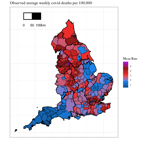 Observed Covid death rate